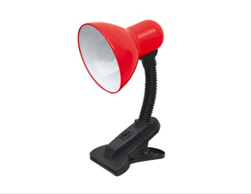 Светильник настольный под лампу СНП-01К на прищепке 40Вт E27 красный (мягкая упаковка) IN HOME купить за 0 руб. в Новосибирске