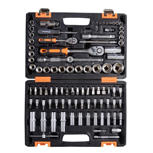 Набор инструментов, 1/2" , 1/4" , CrV, в кейсе 94 предм Вихрь, 73/6/7/5 купить за 7 490 руб. в Новосибирске