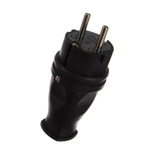 106-0400-0105/105 Вилка однофазная 2Р+РЕ 1-16А(220-240)каучук купить за 153 руб. в Новосибирске