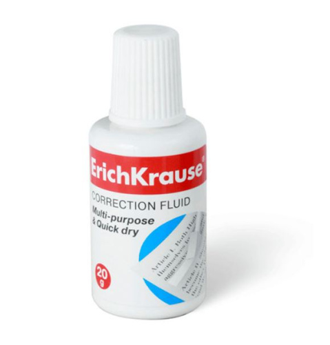 Корректирующая жидкость, губка, спиртовая основа, 20мл, шарик, ERICH KRAUSE, арт. 13812, ГЛЗ113 купить за 0 руб. в Новосибирске