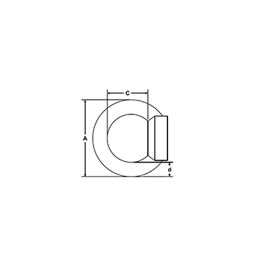 Рым-гайка DIN 582, М8 (уп 50шт) купить за 52 руб. в Новосибирске