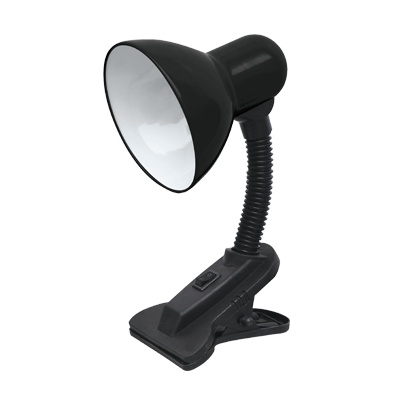 Светильник настольный под лампу СНП-01Ч на прищепке 40Вт E27 черный (мягкая упаковка) IN HOME купить за 0 руб. в Новосибирске
