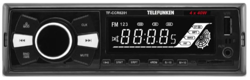 Автомагнитола TELEFUNKEN TF-CCR8201 черный\W(1din/4х40Вт/радио/USB/TF) купить за 0 руб. в Новосибирске
