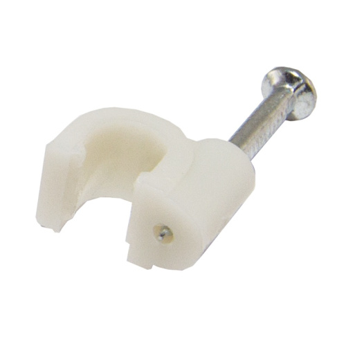 Скоба для эл. кабеля d=5мм IP30, круглая пластиковая (уп. 50 шт.), SQ0514-0012, TDM, тов-064157 купить за 55 руб. в Новосибирске