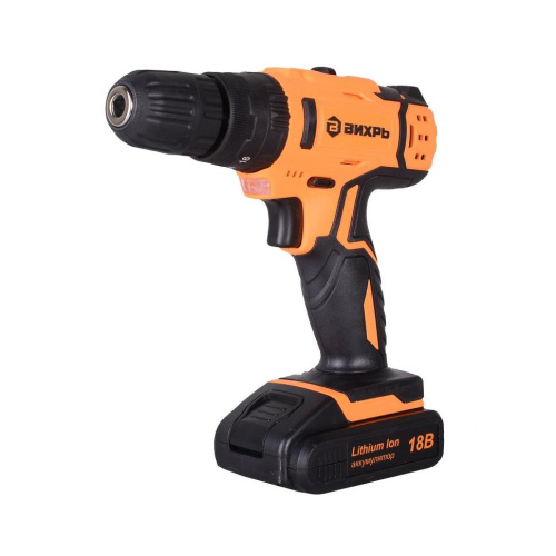 Дрель-шуруповерт аккумуляторная ударная ДА-18Л-2кУ Вихрь, (Li-ion, 45Нм) 2скорости, кейс, 2 аккум, 72/14/17 купить за 5&nbsp;162 руб. в Новосибирске