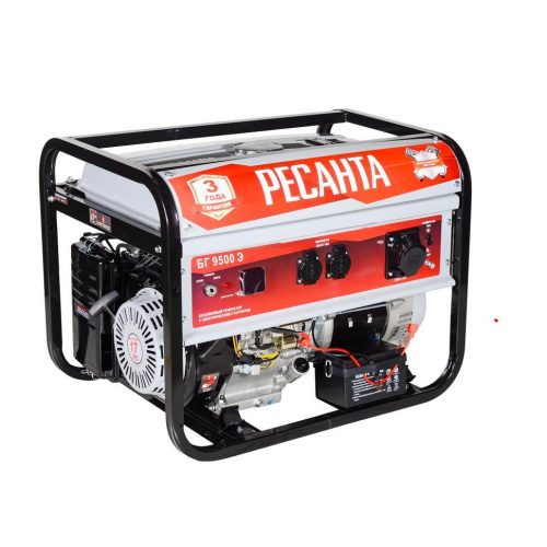 Электрогенератор БГ 9500 Э Ресанта, электростартер, 8000Вт, 3 года гарантии, 64/1/49 купить за 65 190 руб. в Новосибирске