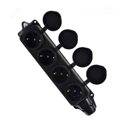 106-0400-0107/107 Розетка наружной уст, 4-аяс заглушками 2Р+РЕ 1-16А(220-240V) купить за 737 руб. в Новосибирске