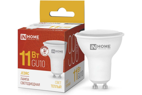 Лампа светодиодная LED-JCDRC-VC 11Вт 230В GU10 3000К 990Лм IN HOME купить за 110 руб. в Новосибирске