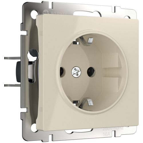 Розетка с заземлением (слоновая кость) / WL03-SKG-01-IP20-ivory / W1171003 купить за 417 руб. в Новосибирске
