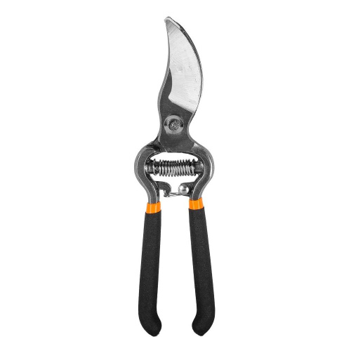 Секатор "ВИХРЬ", 200мм., возвратная пружина, обрезиненные рукоятки чёрные 73/7/3/1 купить за 723 руб. в Новосибирске