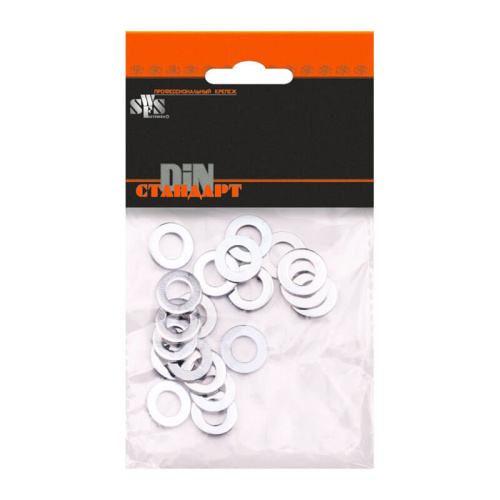 Шайба плоская DIN125 М10 (12 шт) пакетик, тов-092485 купить за 48 руб. в Новосибирске
