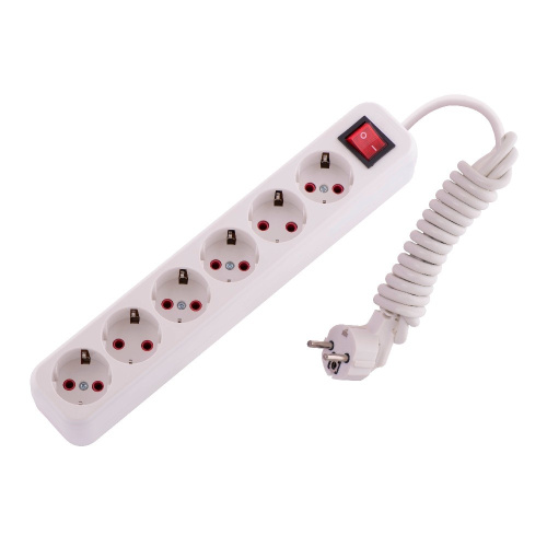 720-0602-602 LILA Удлинитель с/з 6 вх. 2 м. с вык. (3500Вт) купить за 1 047 руб. в Новосибирске