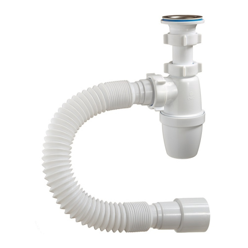 Сифон д/раковины 1 1/4"х40мм и г/трубой 40х40/50мм, решетка d=63мм ОРИО, А-3202, тов-148223 купить за 490 руб. в Новосибирске