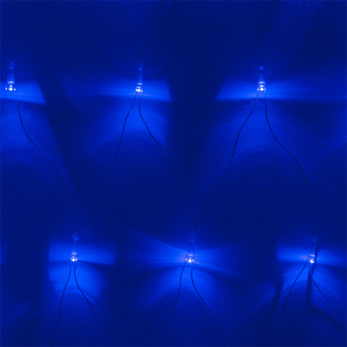 Гирлянда светодиодная "Сетка" ML-144B, 1.5*1,5м, 144 светодиода, 220в, IP20, синий (2596) купить за 807 руб. в Новосибирске