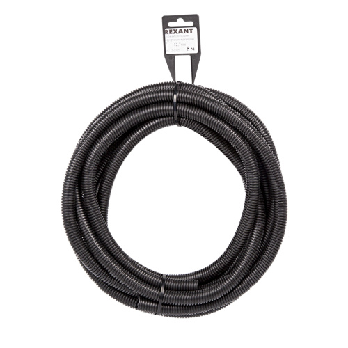 Труба автомобильная гофрированная ПП, Ø12,7 мм, разрезная, бухта 5 м/уп., –40...+105 °C (ПОЛИПРОПИЛЕН) REXANT купить за 273 руб. в Новосибирске
