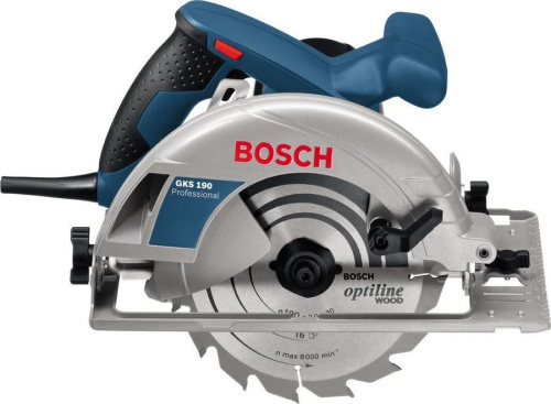 Пила дисковая Bosch GKS 190, д.диска - 190 мм, 5500 об/мин, 1400 Вт, глубина пропила - 70 мм, 4.2 кг, 0152201 купить за 0 руб. в Новосибирске