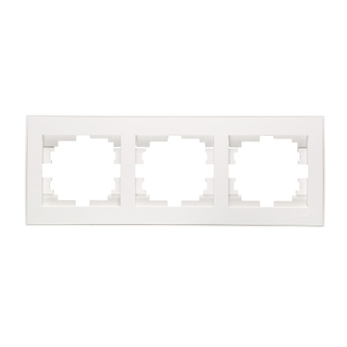703-0202-148 RAIN Горизонтальная рамка тройная LEZARD б/ вст белая купить за 228 руб. в Новосибирске