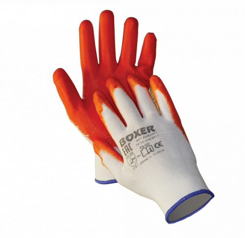 Перчатки нейлоновые с облегченным оранж. нитриловым покр, BOXER® , р.10, BXR2301, BXR2301Sticker купить за 0 руб. в Новосибирске