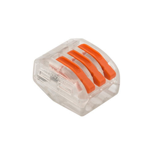 Универсальная многоразовая 3-проводная клемма REXANT (0,08-2,5 (4) мм²) 50шт. прозрачные купить за 24 руб. в Новосибирске