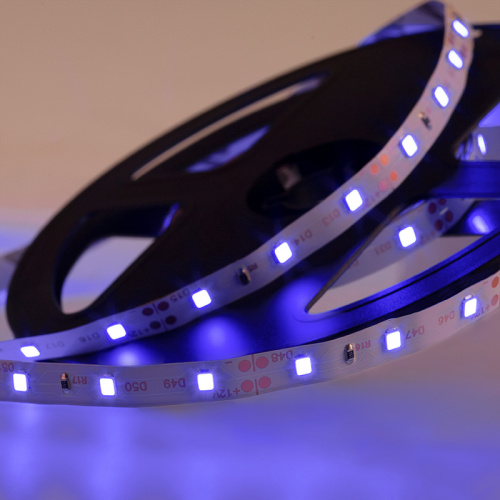 LED лента открытая, IP23, SMD 3528, 60 диодов/метр, 12V, 4.8w/m (синяя) купить за 74 руб. в Новосибирске