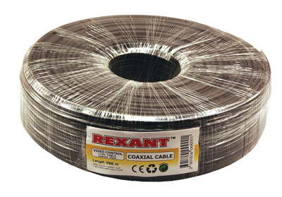 Кабель для видеонаблюдения ККСВ-П + 2х0.5мм., 100м., черный REXANT купить за 57 руб. в Новосибирске