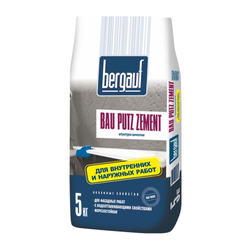 Штукатурка цементная Bergauf Бау Путц, 5 кг, тов-167970 купить за 391 руб. в Новосибирске