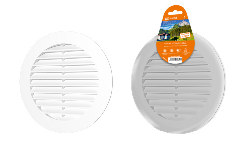 Решетка круглая с москитной сеткой, с фланцем d150, внеш. D200, бел. TDM, SQ1807-0094 купить за 177 руб. в Новосибирске