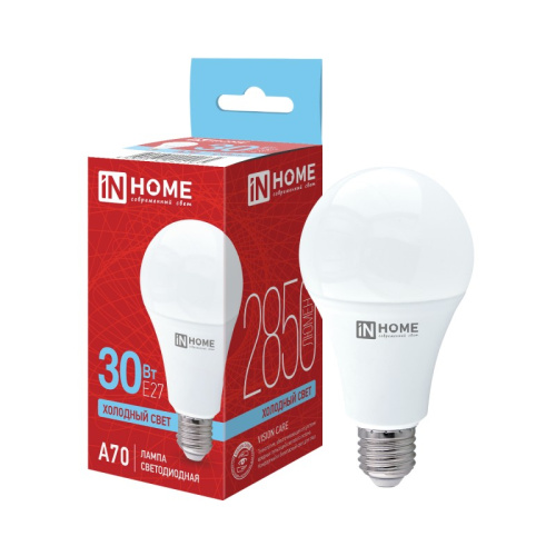 Лампа светодиодная LED-A70-VC 30Вт 230В Е27 6500К 2700Лм IN HOME купить за 0 руб. в Новосибирске