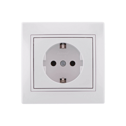 701-0202-122 MIRA Розетка с/з керамика белый с белой вставкой купить за 317 руб. в Новосибирске