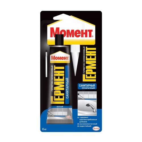 Герметик Момент Гермент силиконовый Санитарный, ПРОЗРАЧНЫЙ, (85 мл), тов-120093 купить за 0 руб. в Новосибирске