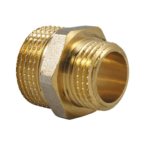 Ниппель (бочонок) 1/2" х 3/8" НР, тов-102653 купить за 87 руб. в Новосибирске