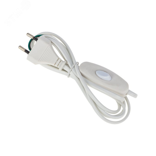 Шнур сетевой  1.8М  с выключателем  без розетки  2.5A-220V  белый  REXANT купить за 209 руб. в Новосибирске