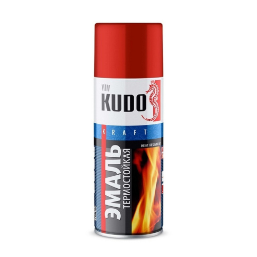 Эмаль термостойкая Kudo KU-5005 красная (0,52 л), тов-126089 купить за 435 руб. в Новосибирске