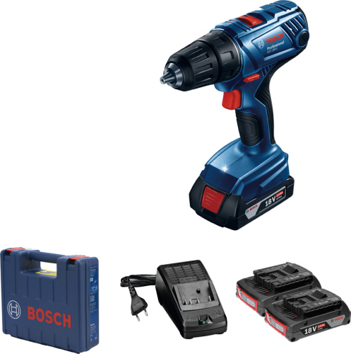 Дрель-шуруповерт Bosch GSR 180-LI Professional, 54 Нм, 18 В, Li-Ion, 2.0 А*ч, кейс, 1.6 кг, 1110024 купить за 0 руб. в Новосибирске
