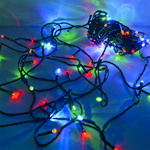 Гирлянда светодиодная "Рисовая" RL-110M, 10M, 100 LED, мультицвет, черный шнур (2634) купить за 0 руб. в Новосибирске
