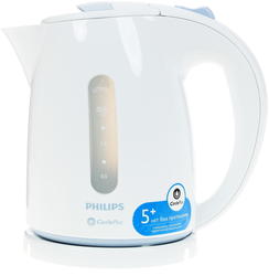 Электрочайник Philips HD 4646/70 [1.5 л, 2400 Вт, закрытая спираль, пластик, фильтр, белый/синий] купить за 0 руб. в Новосибирске