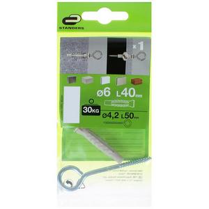 Дюбель-шуруп кольцо Standers 6x40 мм, нейлон, 1 шт. 3276000375784 купить за 35 руб. в Новосибирске