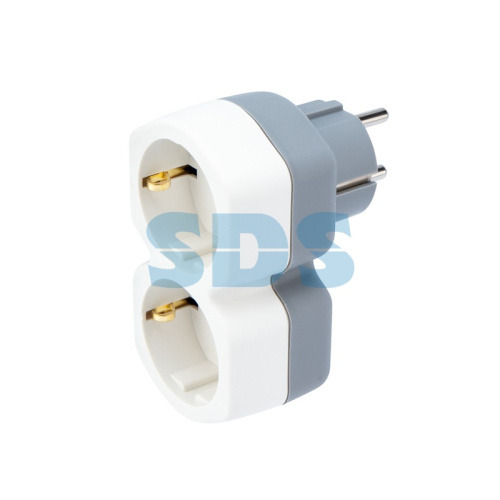 Двойник электрический 16 А с заземлением и защитными шторками, белый REXANT купить за 551 руб. в Новосибирске