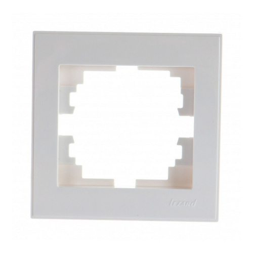703-0202-146 RAIN Горизонтальная рамка LEZARD б/ вст белая  купить за 79 руб. в Новосибирске