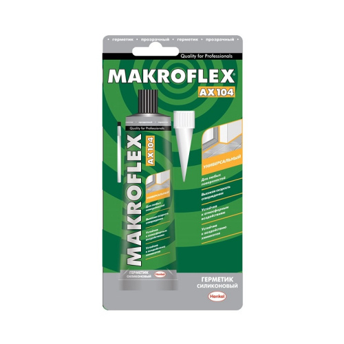 Герметик силиконовый Makroflex AX104 универсальный, ПРОЗРАЧНЫЙ, (85 мл), тов-166551 купить за 0 руб. в Новосибирске