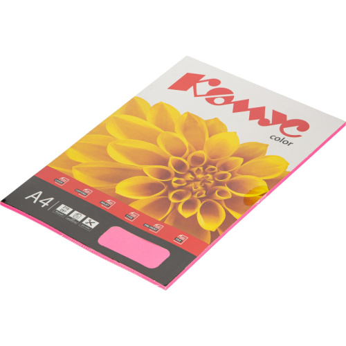Бумага цветная Комус Color  (малиновый неон) 75+-5гр, А4, 50 л, 1822099 купить за 0 руб. в Новосибирске