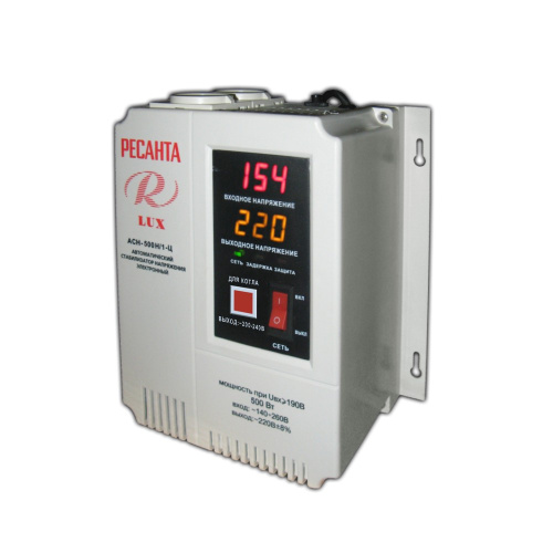 Стабилизатор LUX РЕСАНТА АСН-500Н/1-Ц 0,5 кВт, 63/6/39 купить за 4 290 руб. в Новосибирске