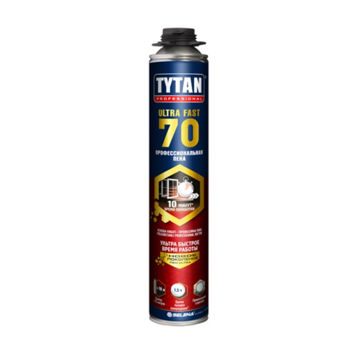 Пена профессиональная Титан Ultra Fast 70 (870 мл), от +5°С до +30°С, летняя, тов-203240 купить за 1&nbsp;178 руб. в Новосибирске