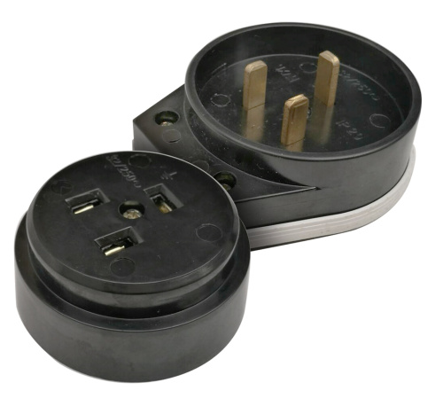 Разъем печной РШ/ВШ карболитовый  32А 250В черный 9114 IN HOME купить за 212 руб. в Новосибирске