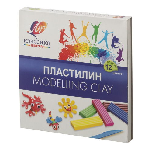 Пластилин Луч Классика 12цв 240гр,со стеком, 225322 купить за 189 руб. в Новосибирске