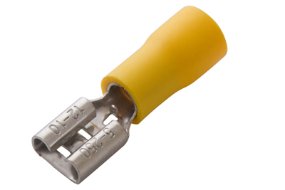 КЛЕММА ПЛОСКАЯ изолированная (гнездо) 4-6мм²  (VF5.5-250)  REXANT купить за 12 руб. в Новосибирске