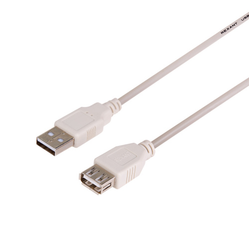 Шнур USB 2.0  (шт. USB А - гн. USB А), 1.8 M  REXANT купить за 303 руб. в Новосибирске