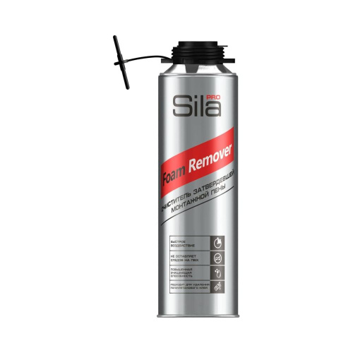 Очиститель затвердевшей монтажной пены Sila Pro foam remover 500 мл, CLSLREM500 купить за 336 руб. в Новосибирске