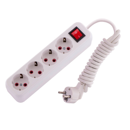 720-0402-402 LILA Удлинитель с/з 4 вх. 2 м. с вык. (3500Вт) купить за 780 руб. в Новосибирске