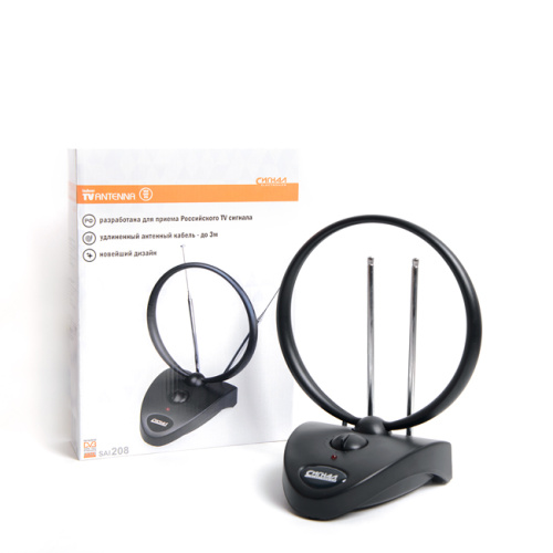 Антенна комнатная DVB-T2/ ДМВ+МВ активная СИГНАЛ SAI-208, усы 1м, кабель 3м, 14-38dB (23391) купить за 1&nbsp;855 руб. в Новосибирске